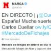 Marca congratulates Cuellar for his transfer